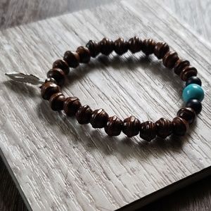 Wooden bead bracelet